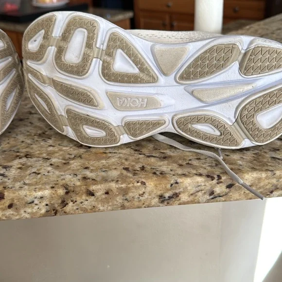 Hoka one bondi 8 White Sneakers Modern Design Breathable Comfort - Picture 7 of 8